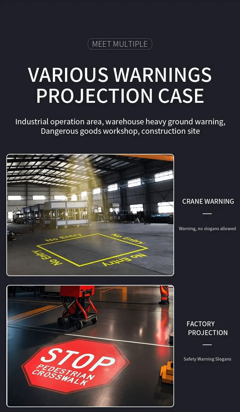 Embedded Gobo Sign Projector for Floor Warnings