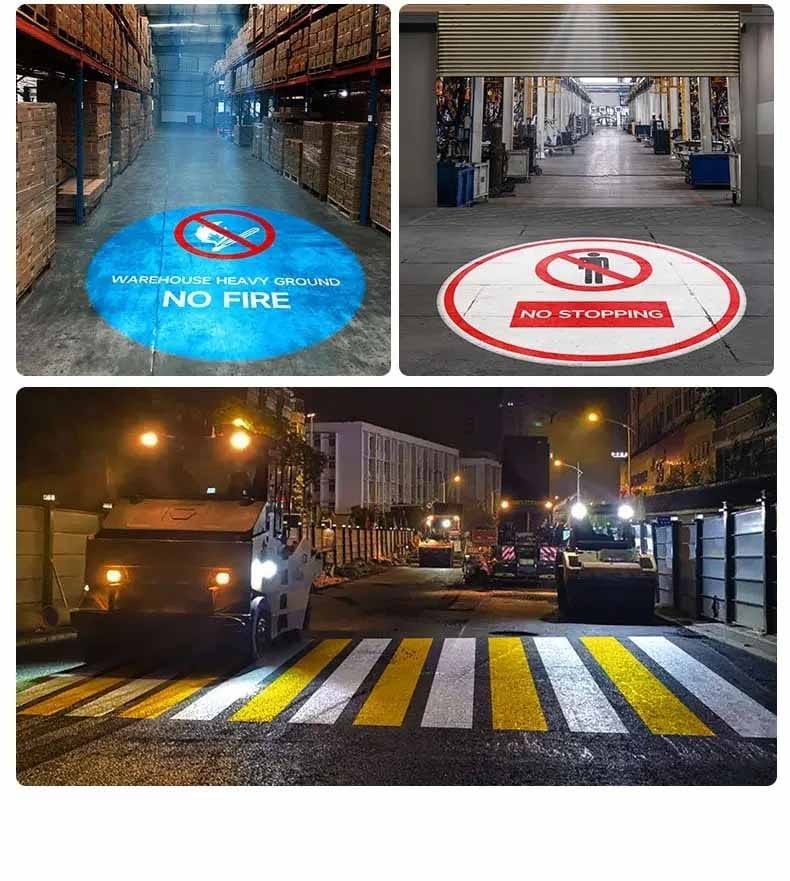 12‑80V Industrial Low‑Voltage DC Safety Projector Forklift Overhead Crane Warning Projector