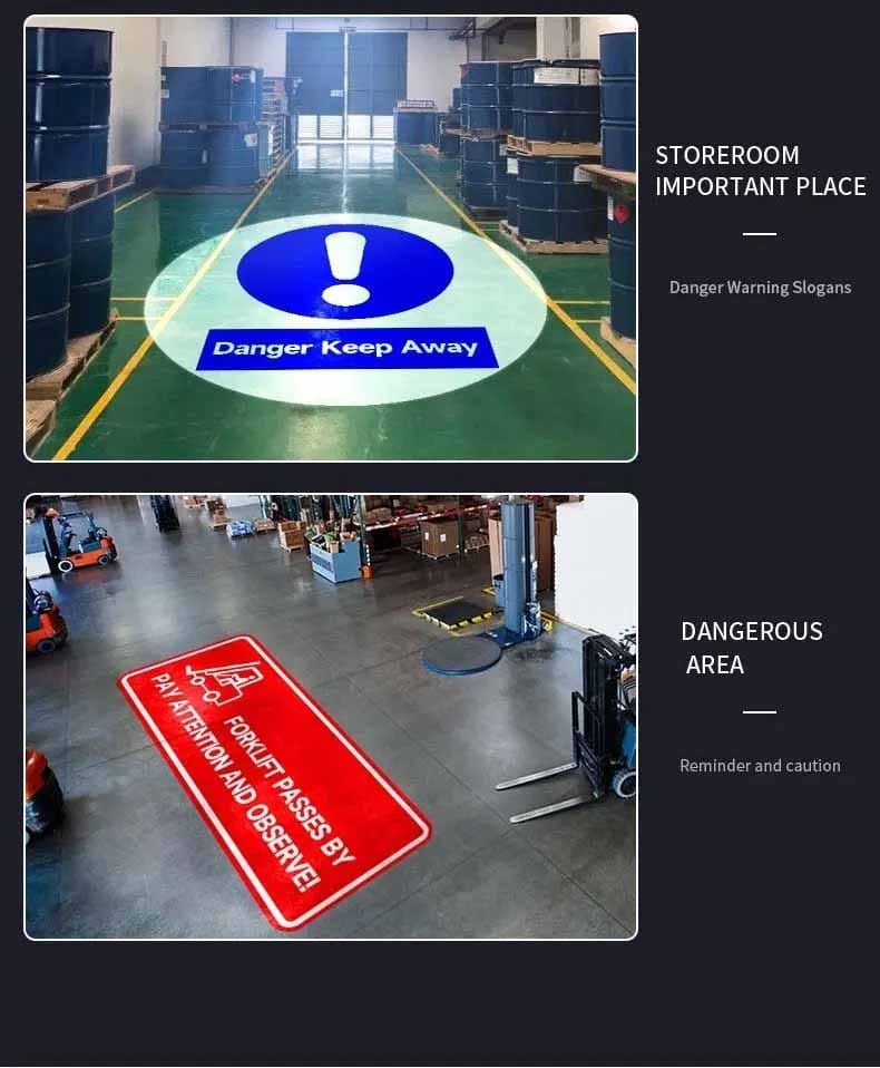 12‑80V Industrial Low‑Voltage DC Safety Projector Forklift Overhead Crane Warning Projector