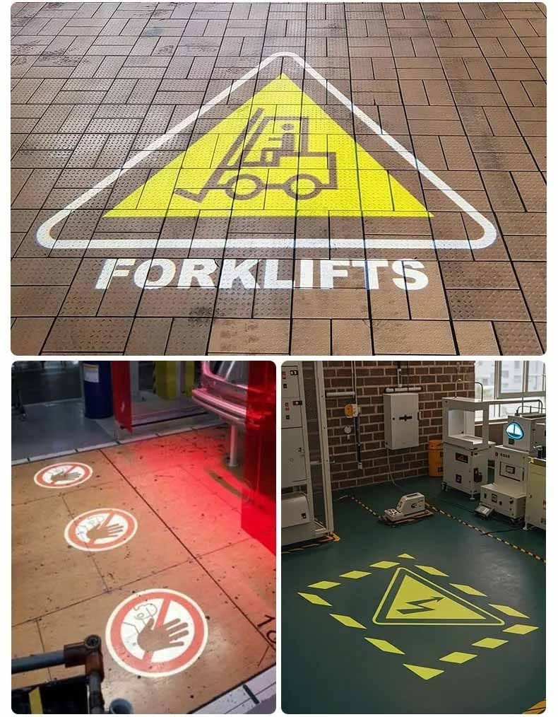 12‑80V Industrial Low‑Voltage DC Safety Projector Forklift Overhead Crane Warning Projector