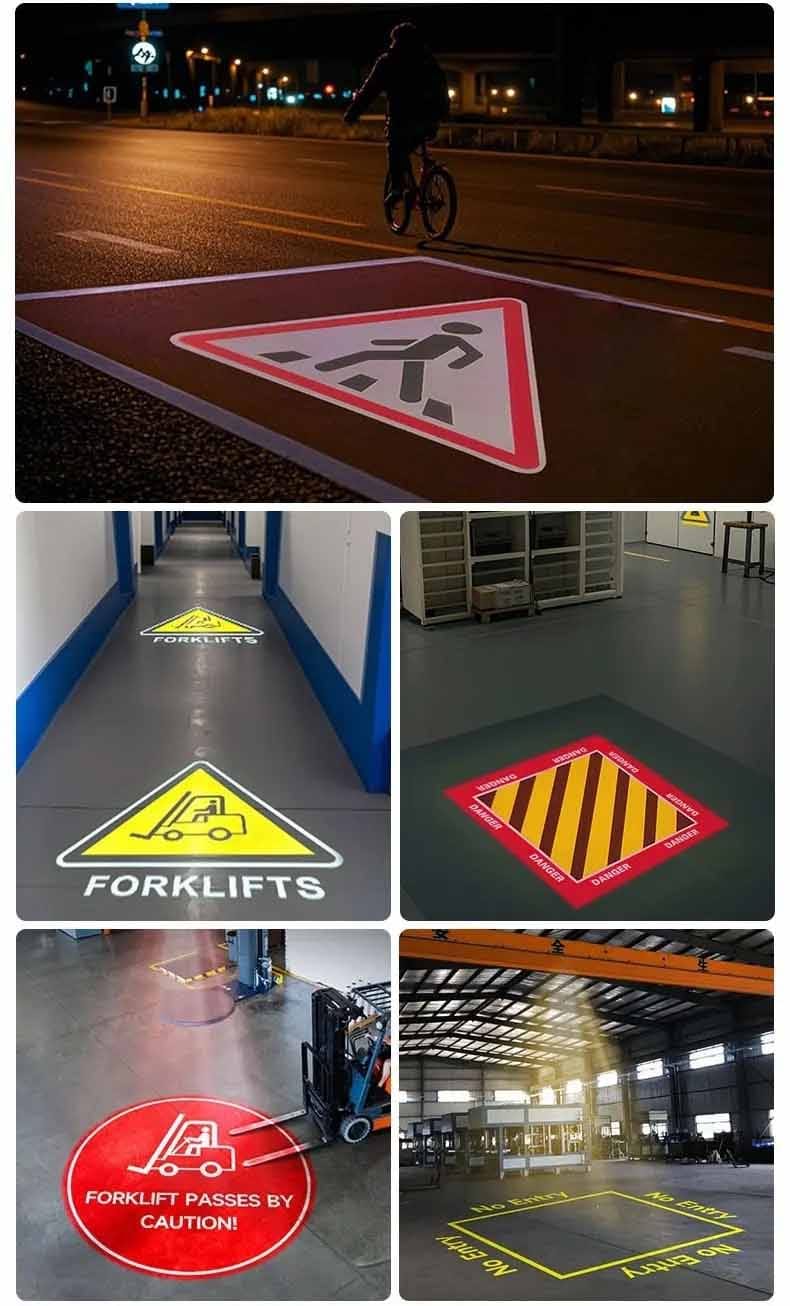 12‑80V Industrial Low‑Voltage DC Safety Projector Forklift Overhead Crane Warning Projector