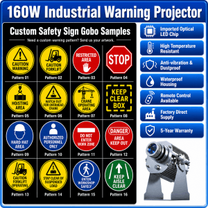 500W/700W Zebra Crossing Projection Light for Forklift and Pedestrian Safety