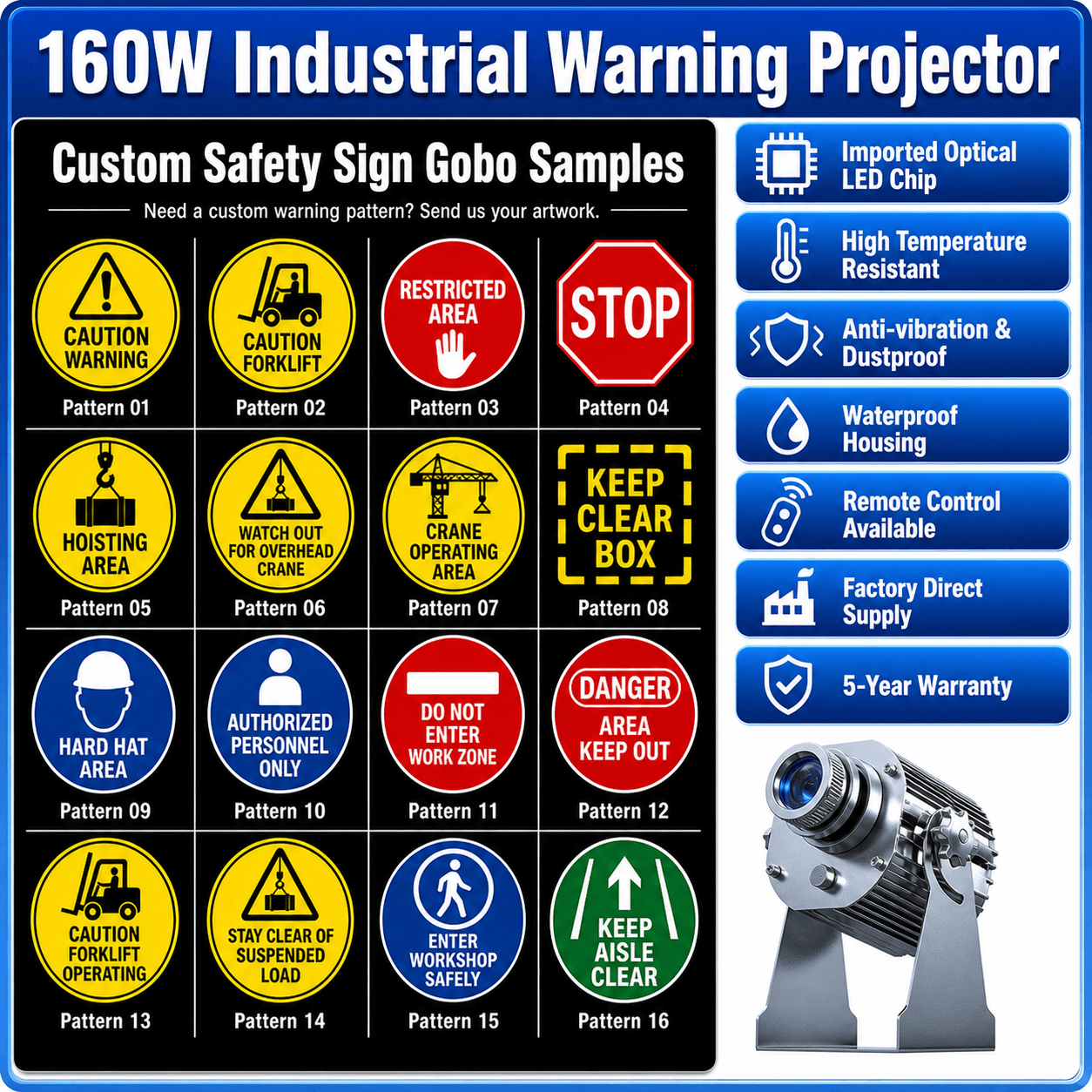 Industrial Projector Light 160W