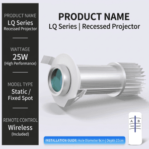 25W Compact Gobo Sign Projector for Safety Signs