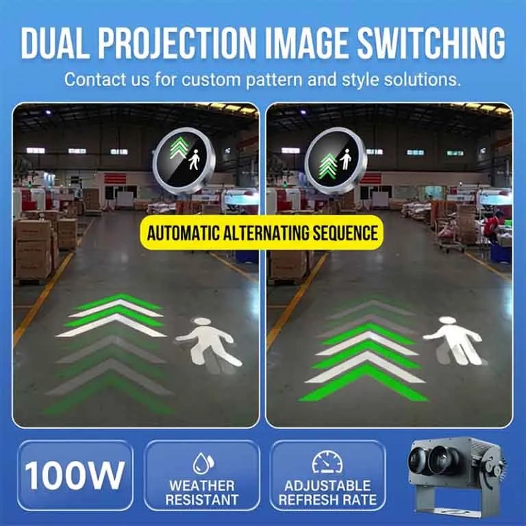 LED Crane Warning Projectors for Overhead Crane Safety