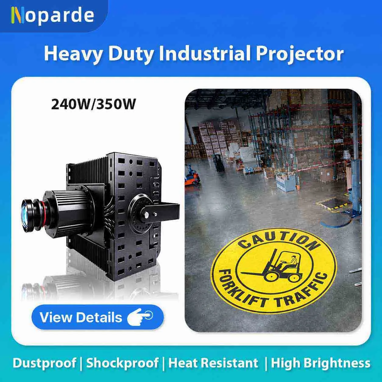 LED Crane Warning Projectors for Overhead Crane Safety
