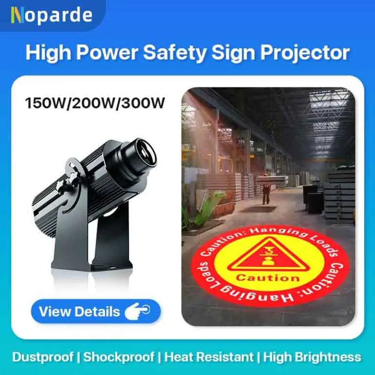 Industrial Safety Projector Lights for Factory Floor Signs
