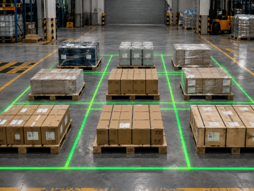 How floor marking laser Improves Warehouse Safety & 5S Management