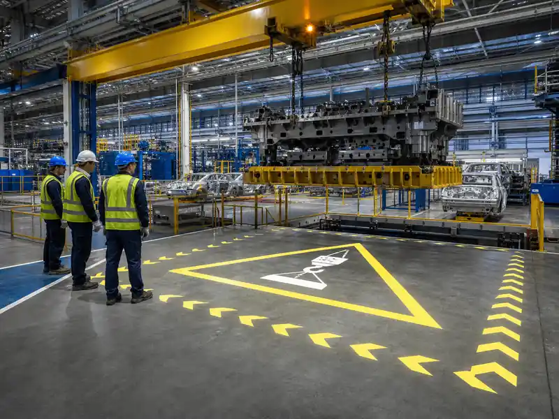 Rotating Warning Light for Overhead Crane Safety – Make Moving Lift Zones Easier to See