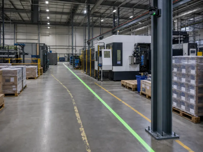 How Can a Line Projector Make Forklift and Pedestrian Crossings Safer?