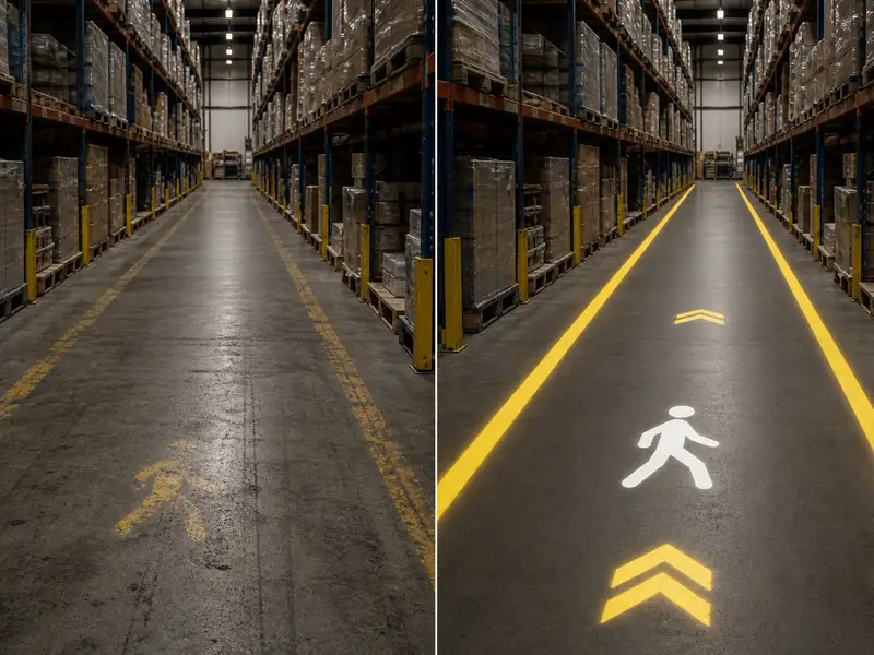 warehouse-pedestrian-route-projector