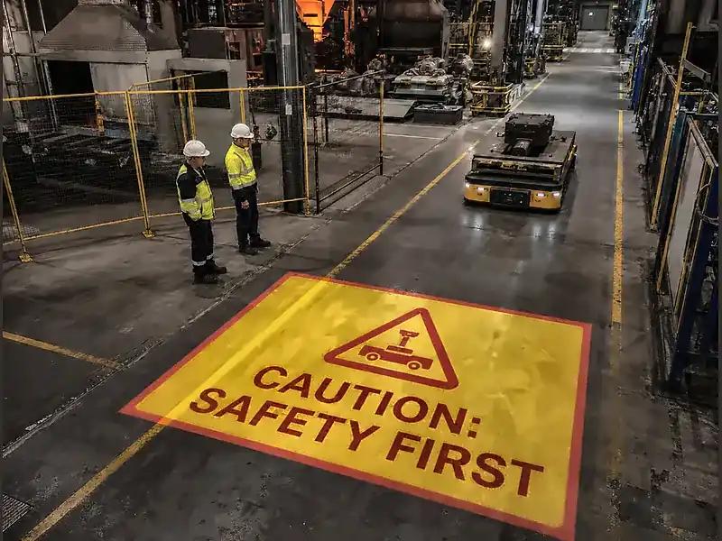 AGV floor warning projector2