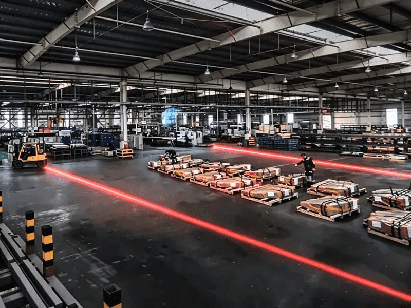 How to specify a red laser line projector for factory safety routes