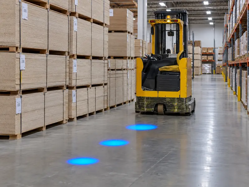 How Many Forklift Safety Projector Lights Are Needed on One Forklift?