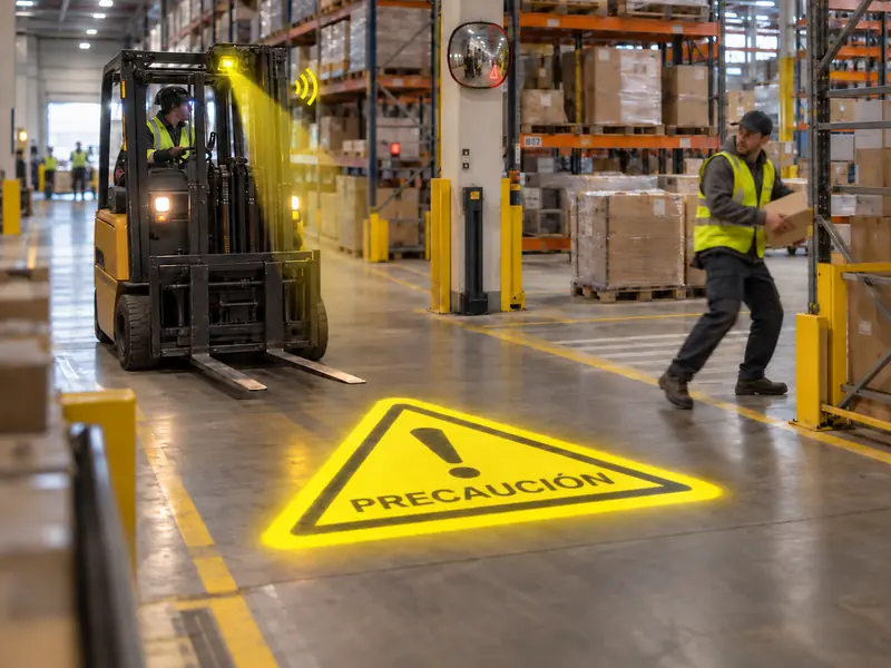 forklift projector light