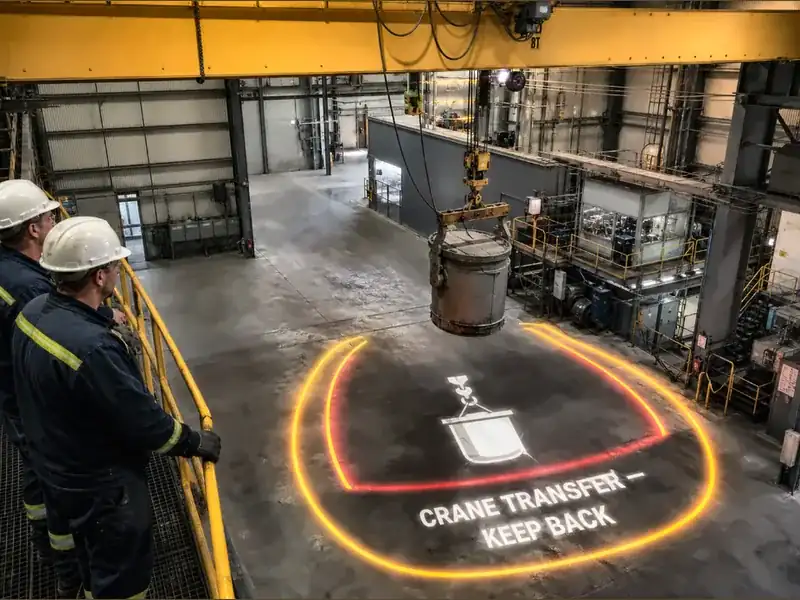 overhead crane safety projector